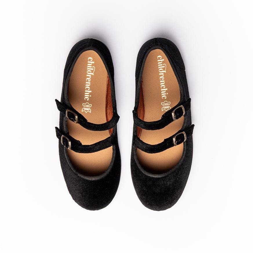 Zahia Velvet Mary Janes