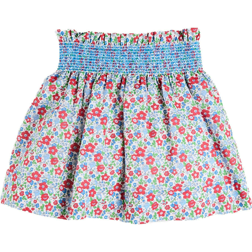 Emilia Floral Elasticated Waist Skirt in Red (2-10yrs)