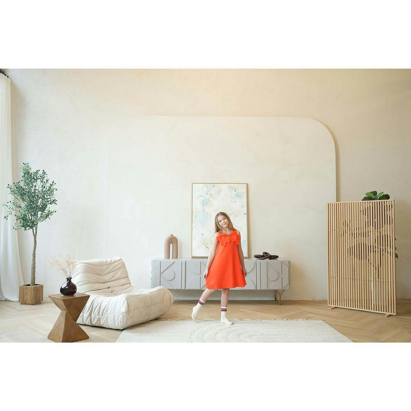 Esme dress (scarlet-orange)