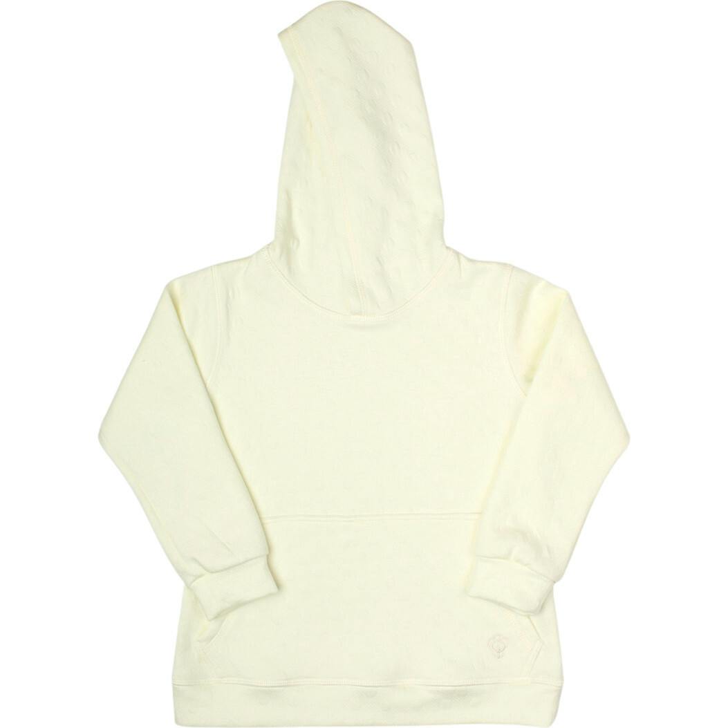 Boy Cream Long Hooded Pocket Jersey 100% Cotton