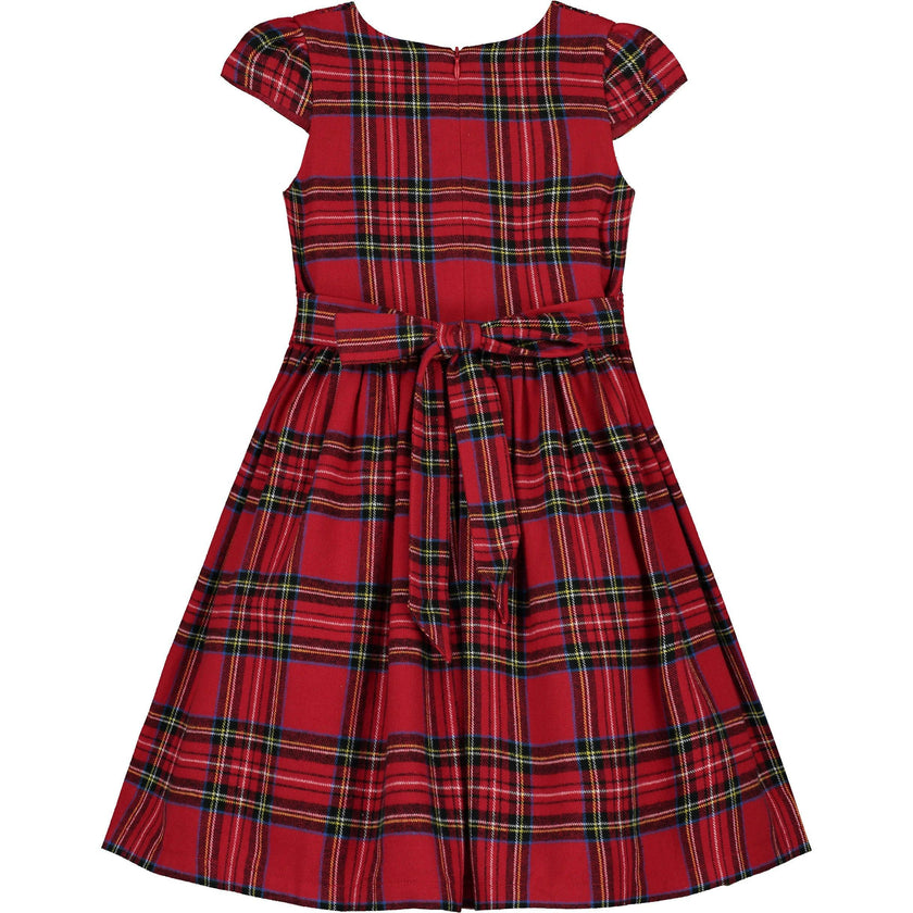 Bonnie Smocked Plaid Tartan Girls Party Dress