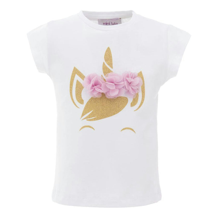 White Pink Tulle Unicorn T-Shirt