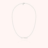 Women's Personalized Rope Chain Necklace, Silver 925