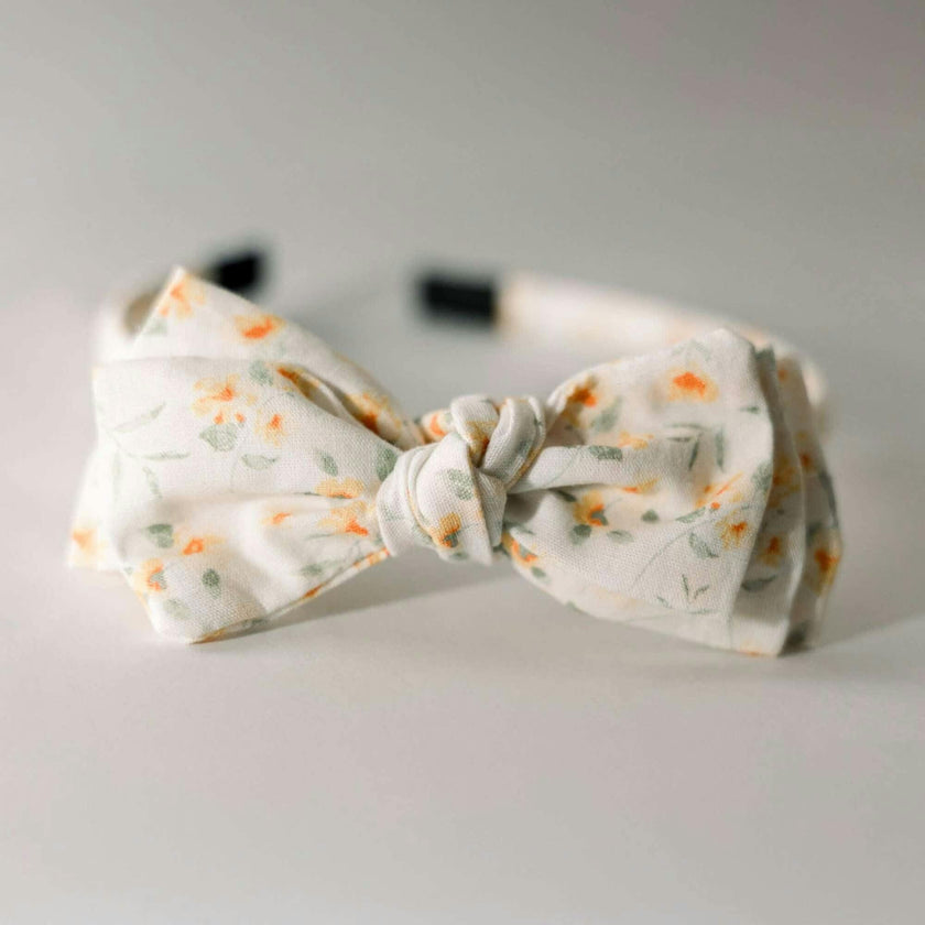 Three Little Bows Headband | Lemon Blossom
