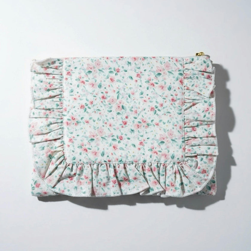 Timeless Floral Ruffle Zipper | Pastel Confetti