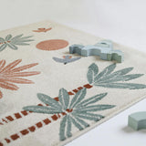 Malena Velvet Graphic Print Rectangular Rug
