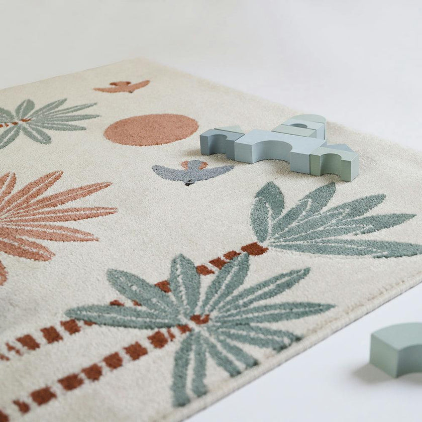 Malena Velvet Graphic Print Rectangular Rug