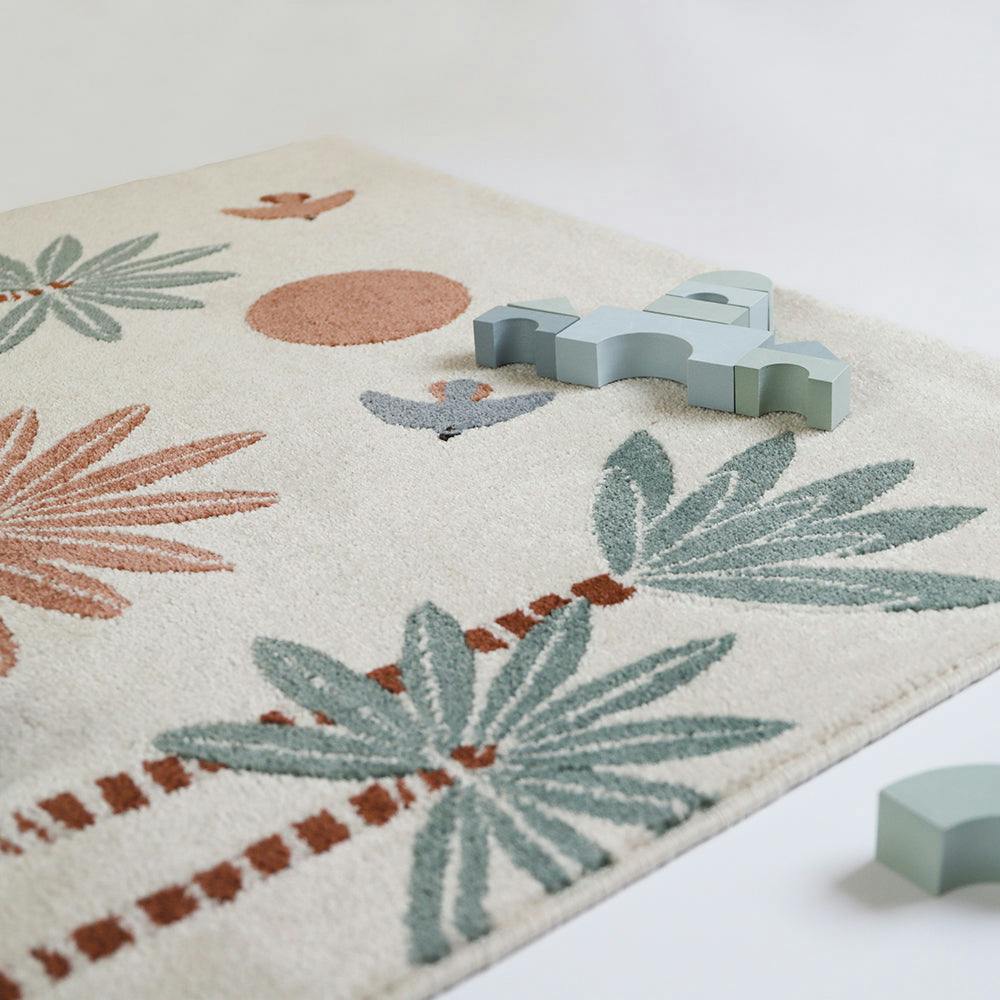 Malena Velvet Graphic Print Rectangular Rug