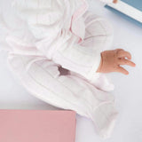 Love Lines Pink Organic Cotton Pointelle Magnetic Footie