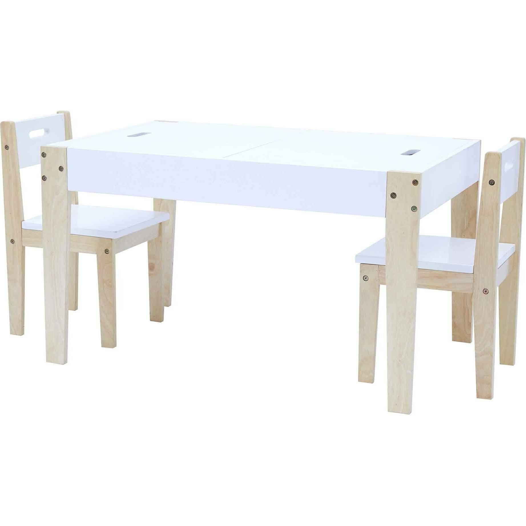 Fantasy Fields By Teamson Kids - Play Table & Chairs 3 Pcs Set With Storage And 2 Way Table Top