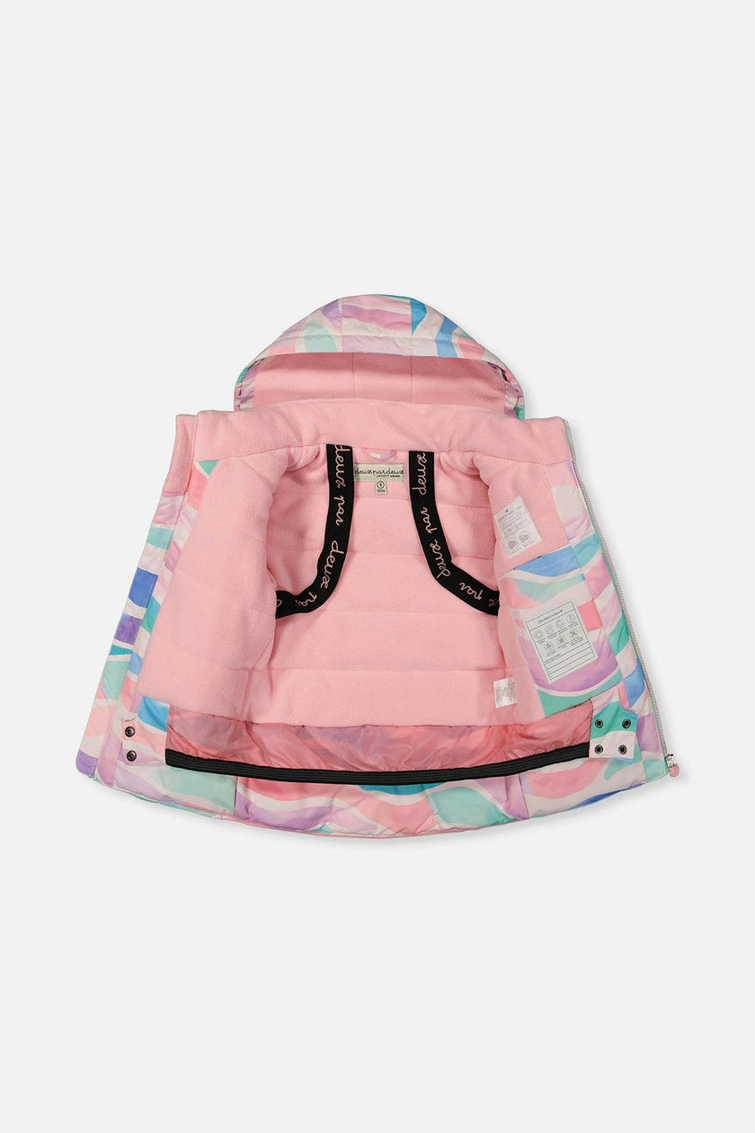 Two Piece Play Snowsuit Multicolored Line Print