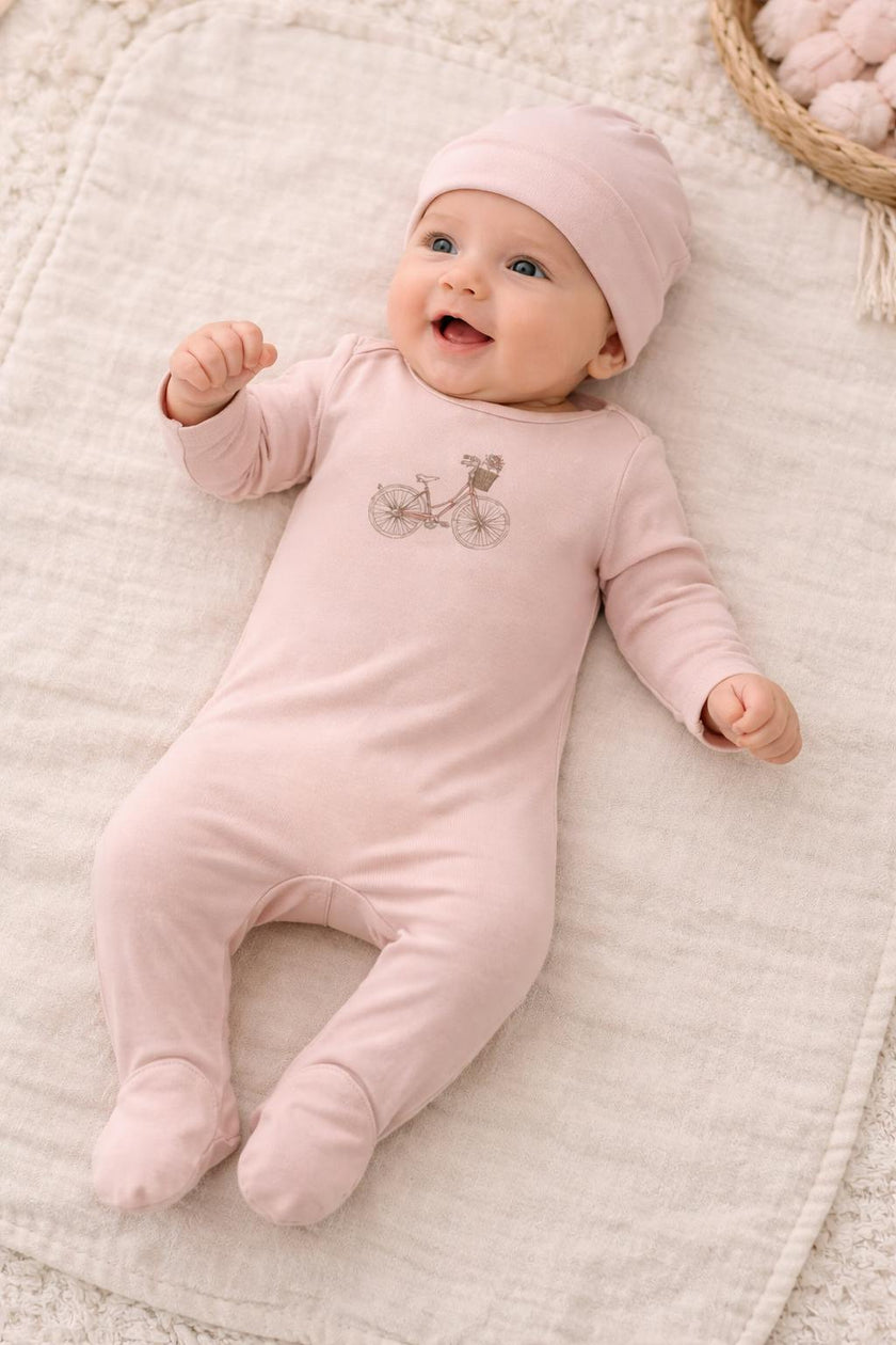 Bicycle Breeze Footie, Baby Pink
