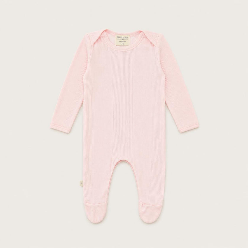 Variegated Rib Lap Tee Footie Pajama