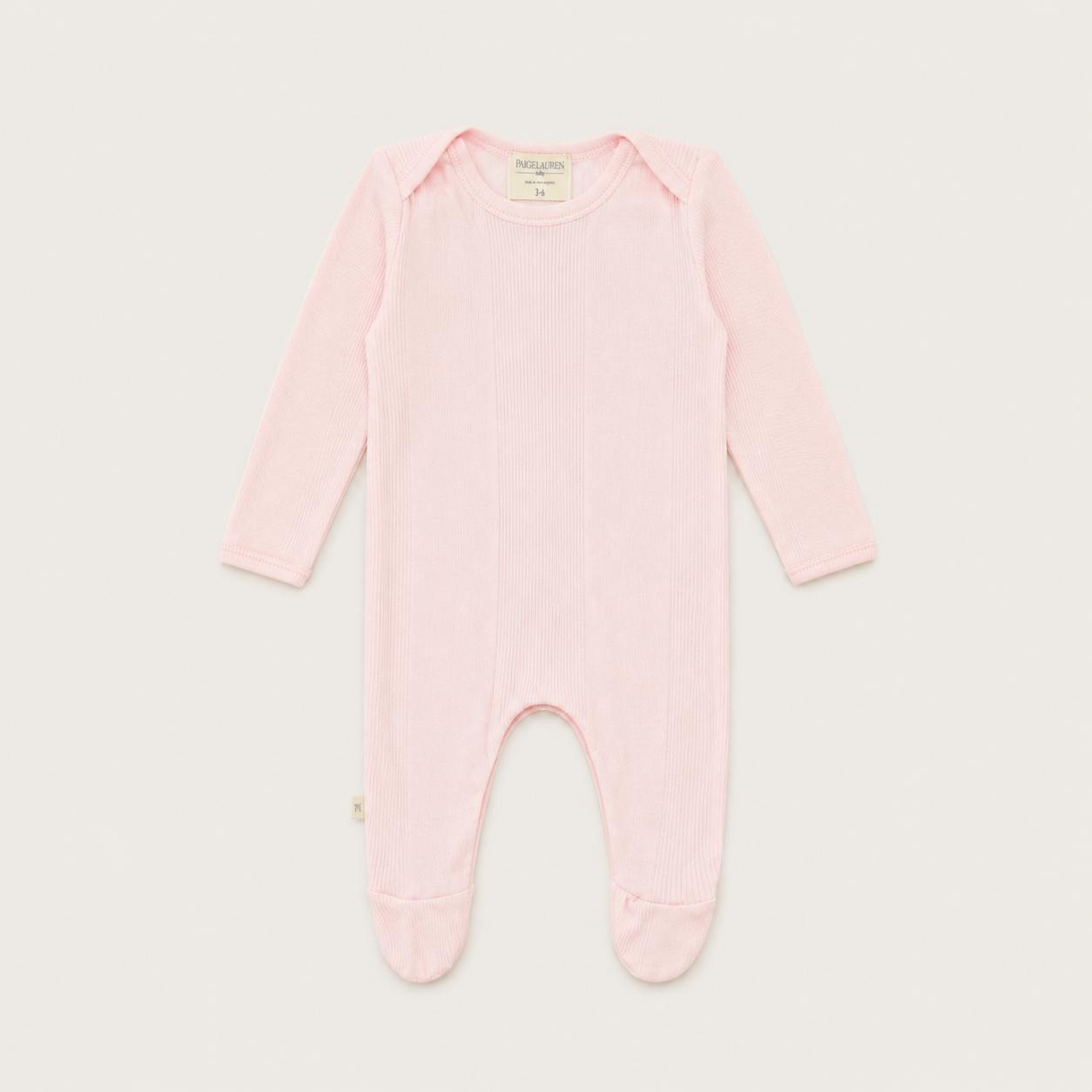 Variegated Rib Lap Tee Footie Pajama