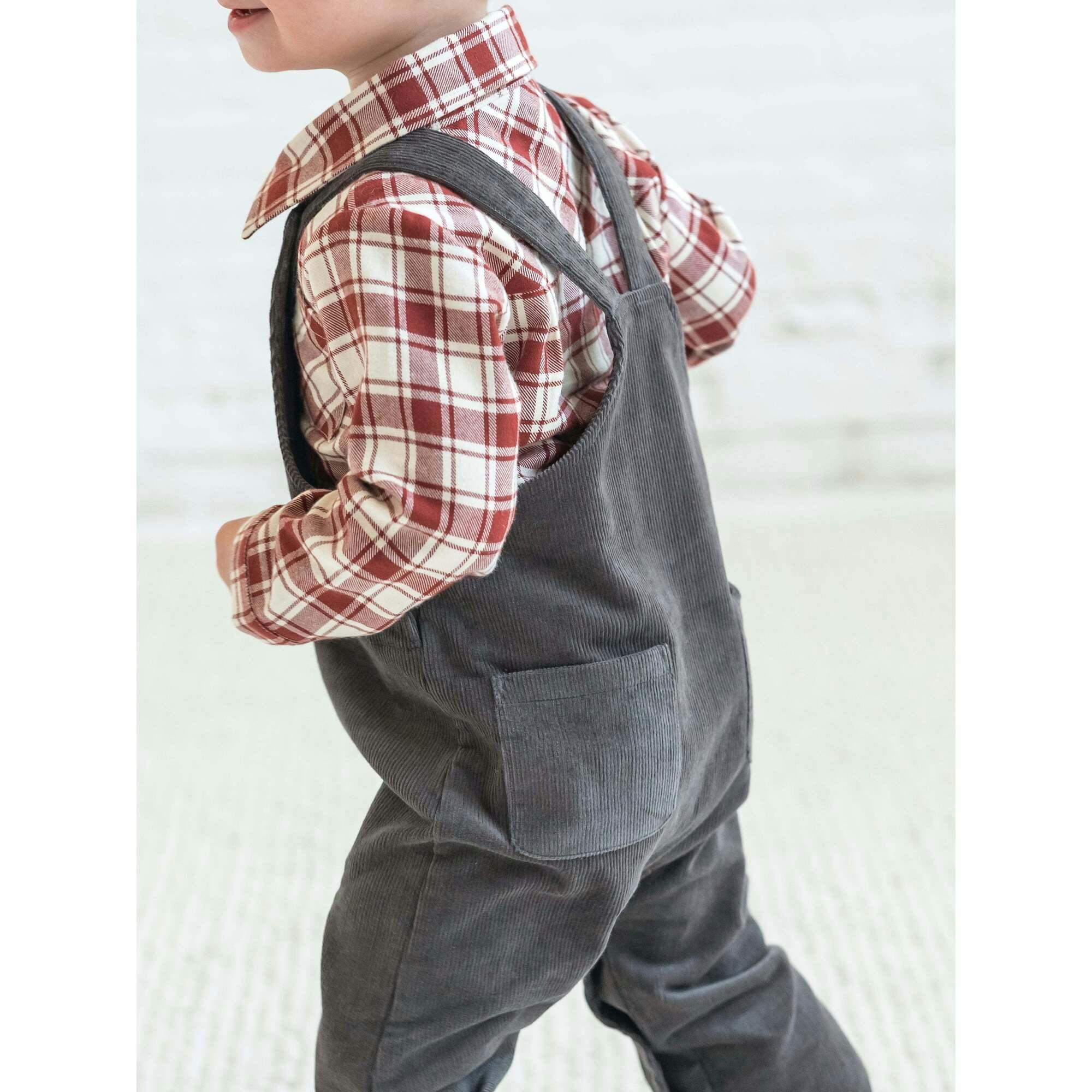 KENDI Remi Corduroy Overalls Ash