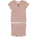 Soft Ribbed Short Set