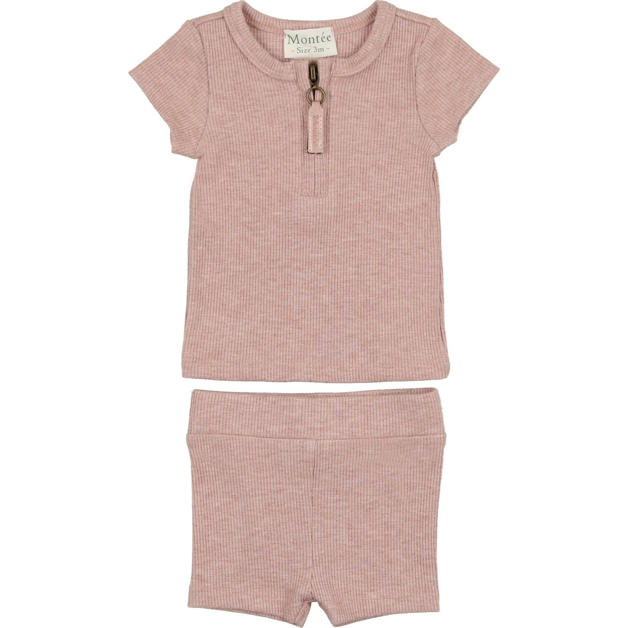 Soft Ribbed Short Set