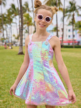 Ombre Sequin Bows Dress