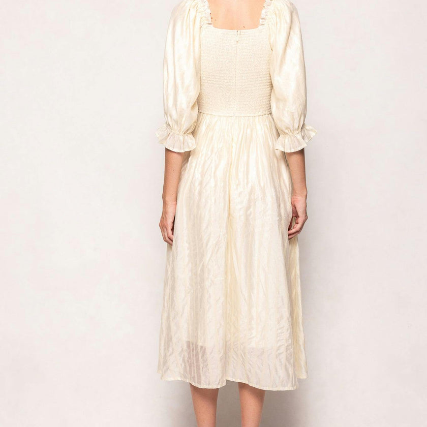 Tindra Dress in Cream Sequin