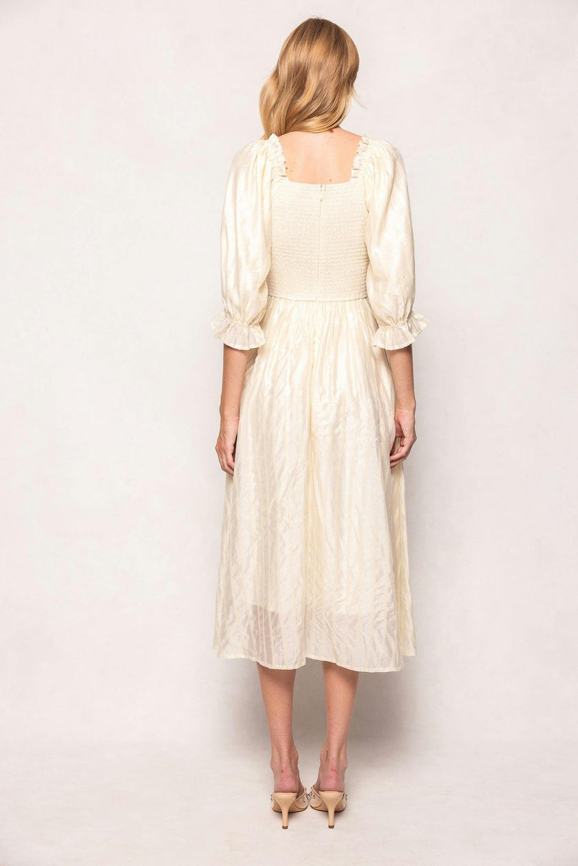 Tindra Dress in Cream Sequin