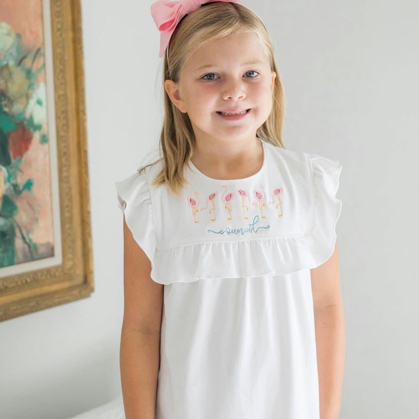 Piper Girls' Dress - White