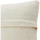 Cream Bow Red- Christmas Pillow Cover Hand Felted Wool - 20" / 14" Arcadia Home