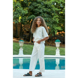 Organic Cotton Cropped Denim Wide Leg