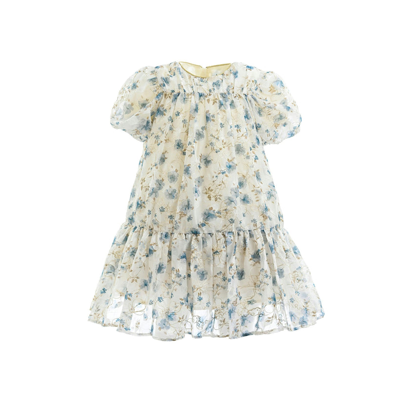 Blue Vienna Floral Dress