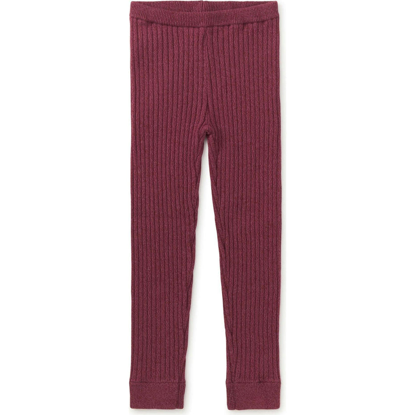 Marled Sweater Leggings, Red