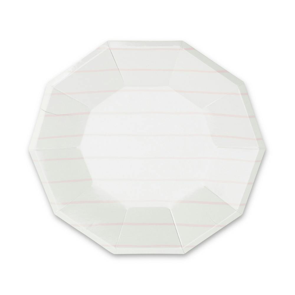 Blush Frenchie Striped Large Plates
