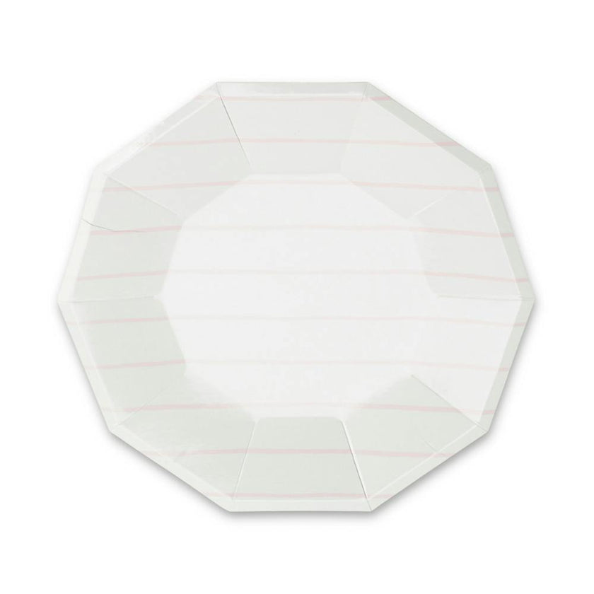 Blush Frenchie Striped Large Plates