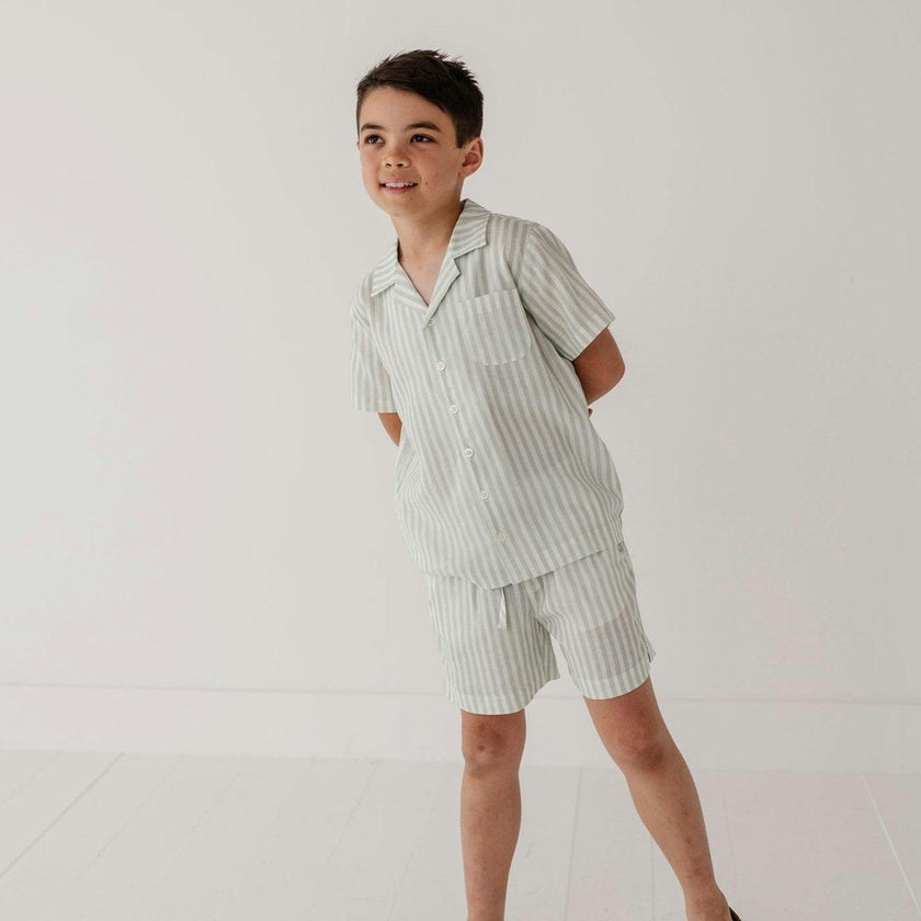 Boy's Drawstring Linen Shorts