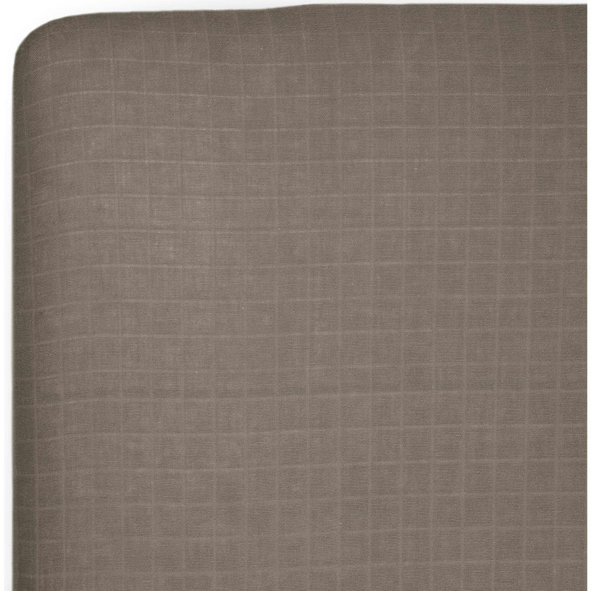 Cotton Muslin Crib Sheet - Mocha