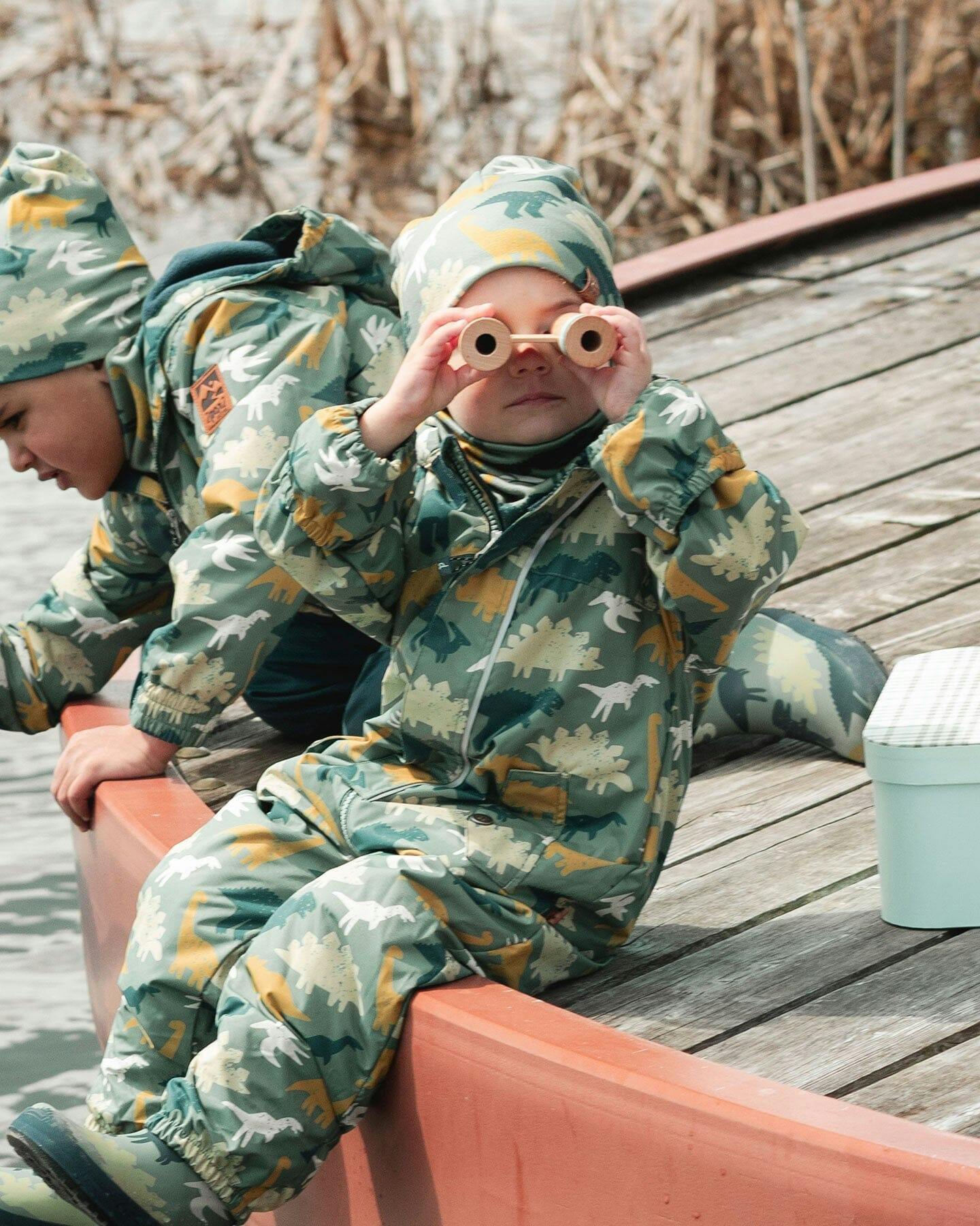 Baby Mid-Season One-Piece Outerwear With Hat