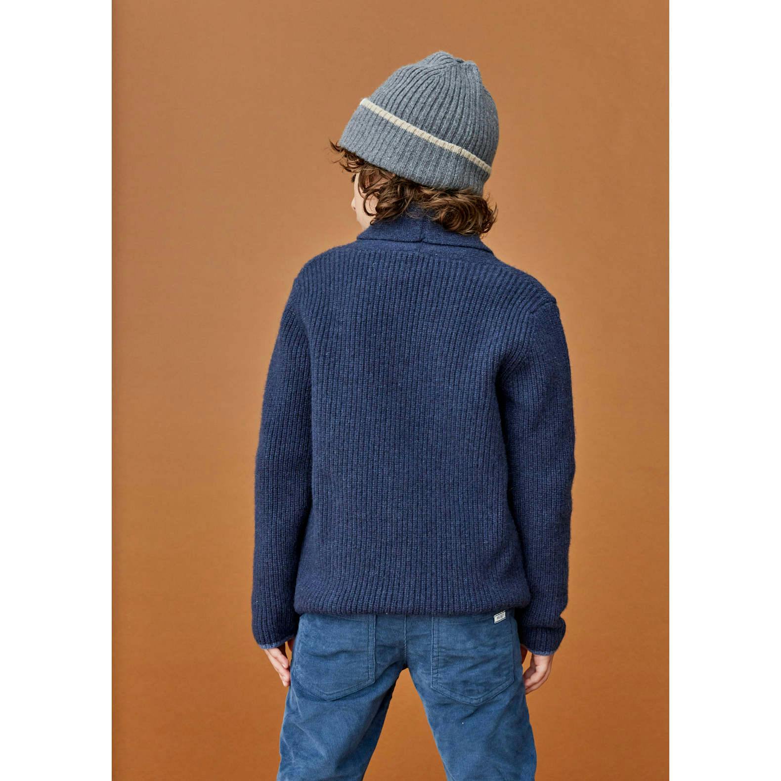 Merino Cashmere Ribbed Rolled-Up Beanie