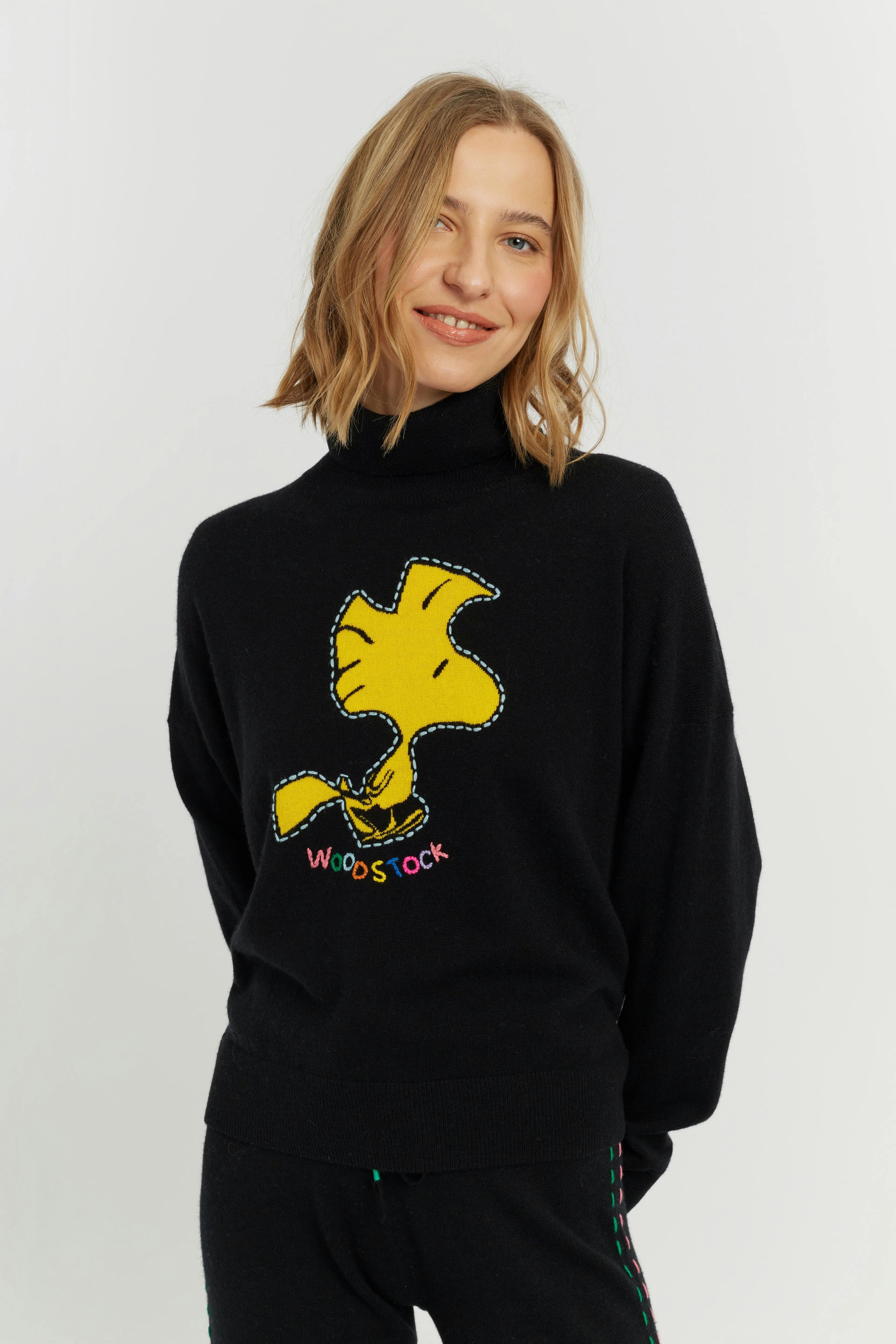 Wool-Cashmere Woodstock Roll Neck Sweater