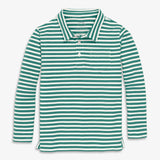 Kids long sleeve polo in stripe