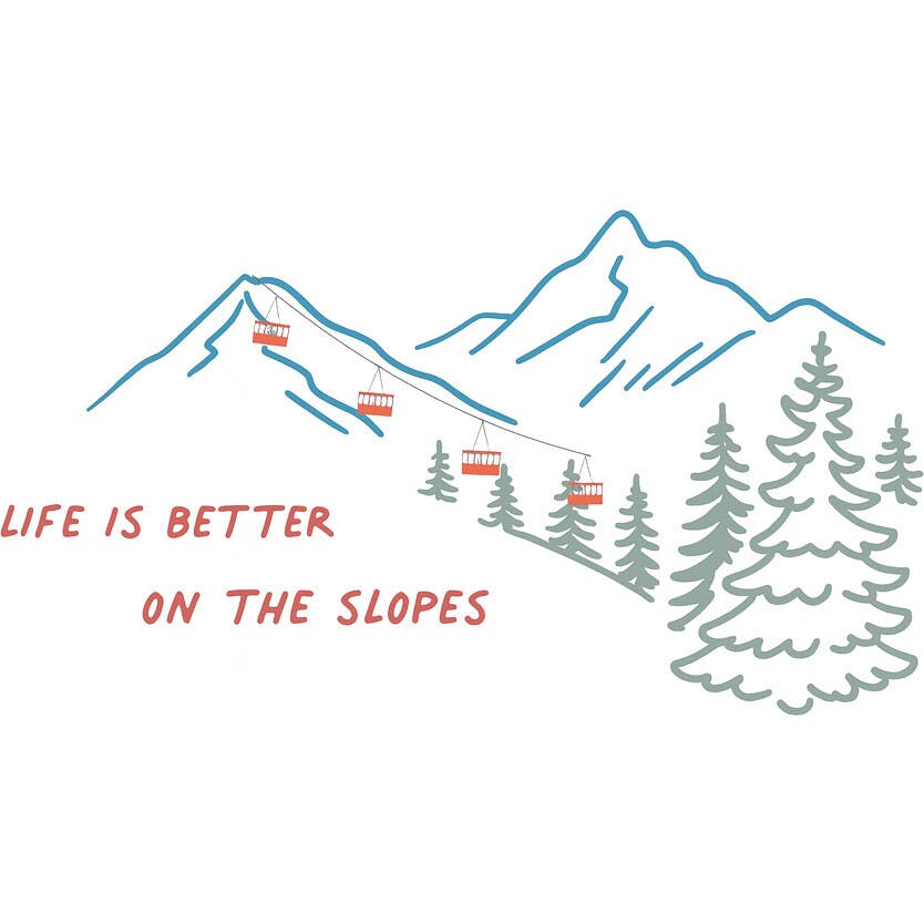long sleeve graphic bodysuit | on the slopes