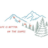 long sleeve graphic bodysuit | on the slopes