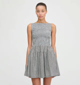 The Cosima Mini Nap Dress - Black/Sand Gingham