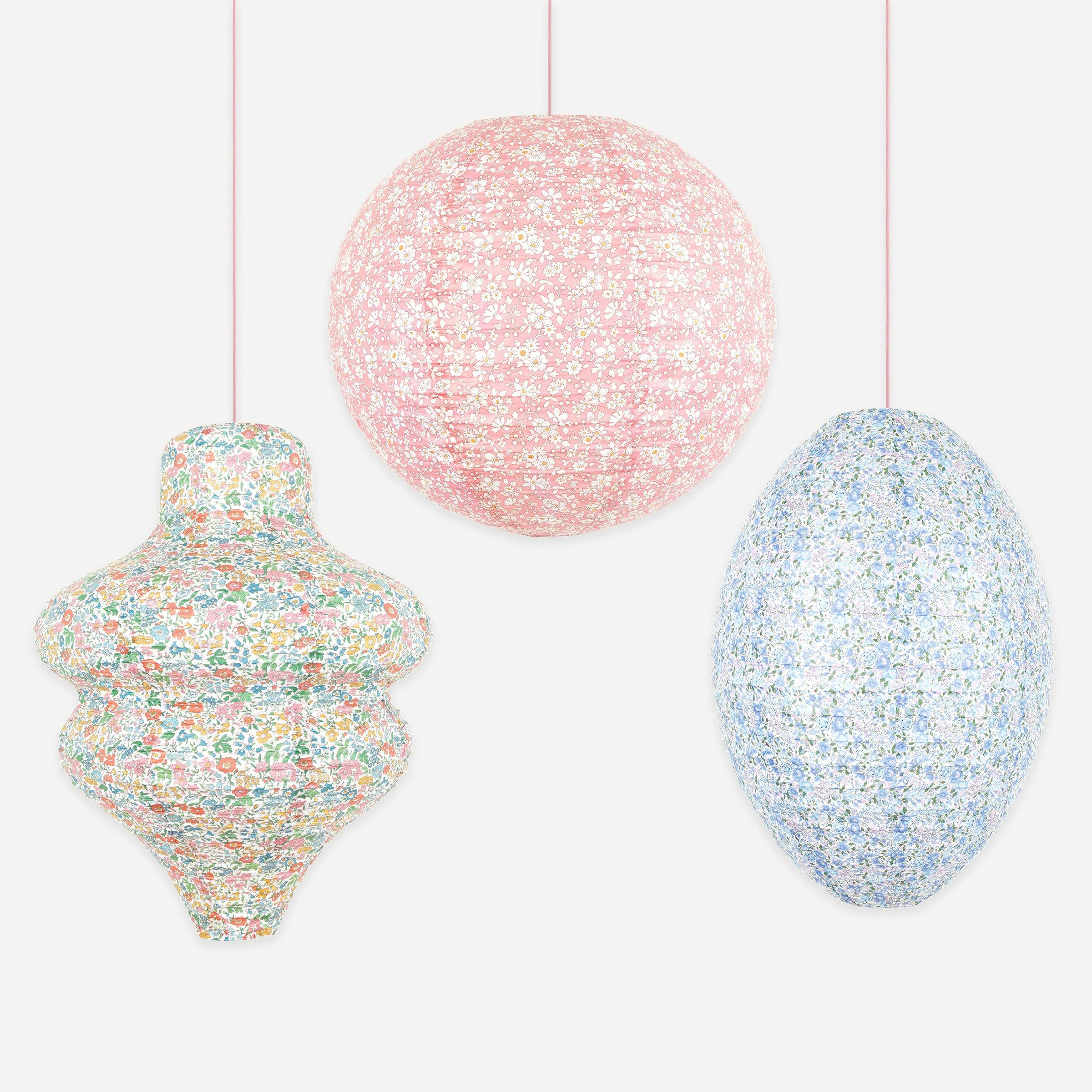 Meri Meri x Liberty Pastel Floral Lanterns