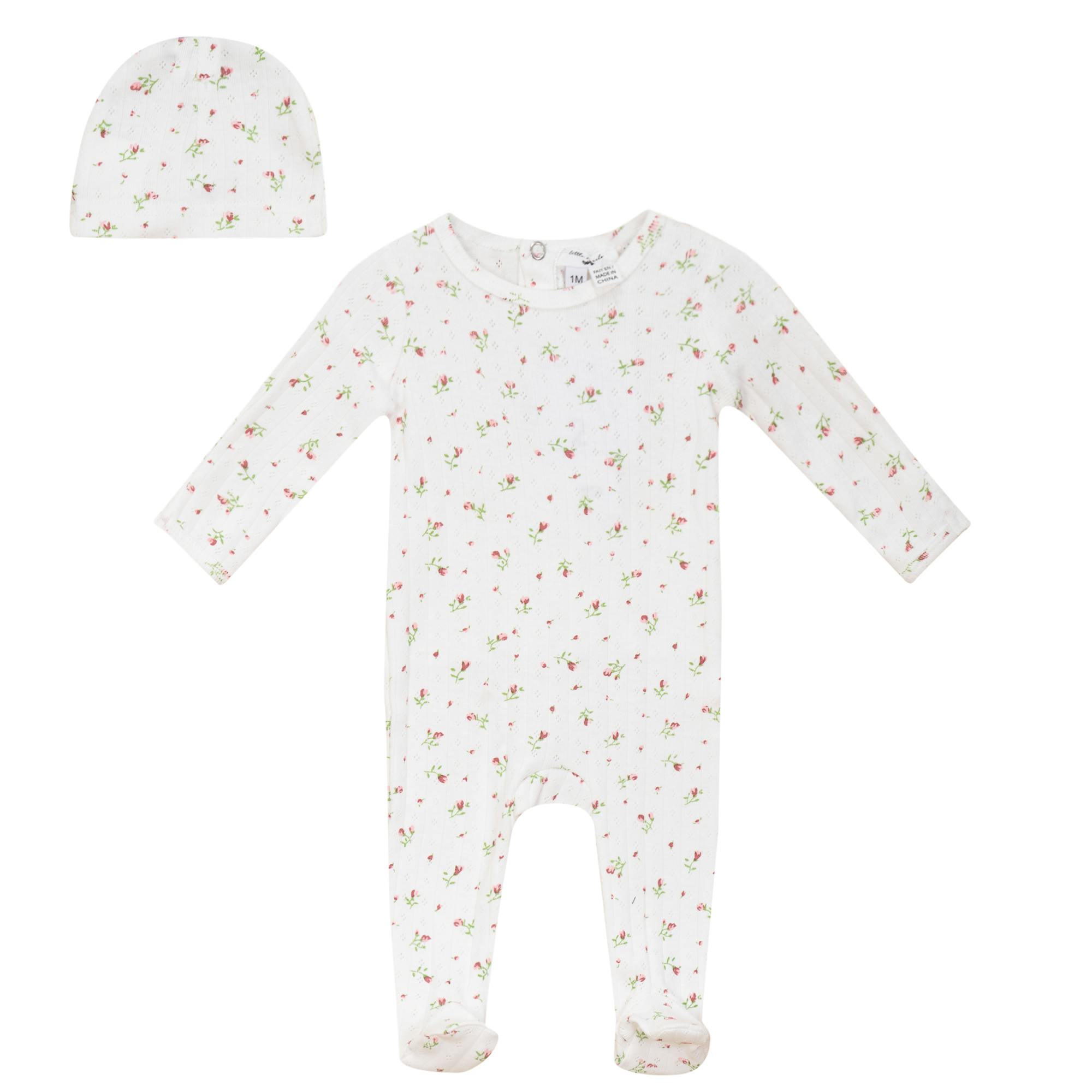 Floral Onesie with Hat
