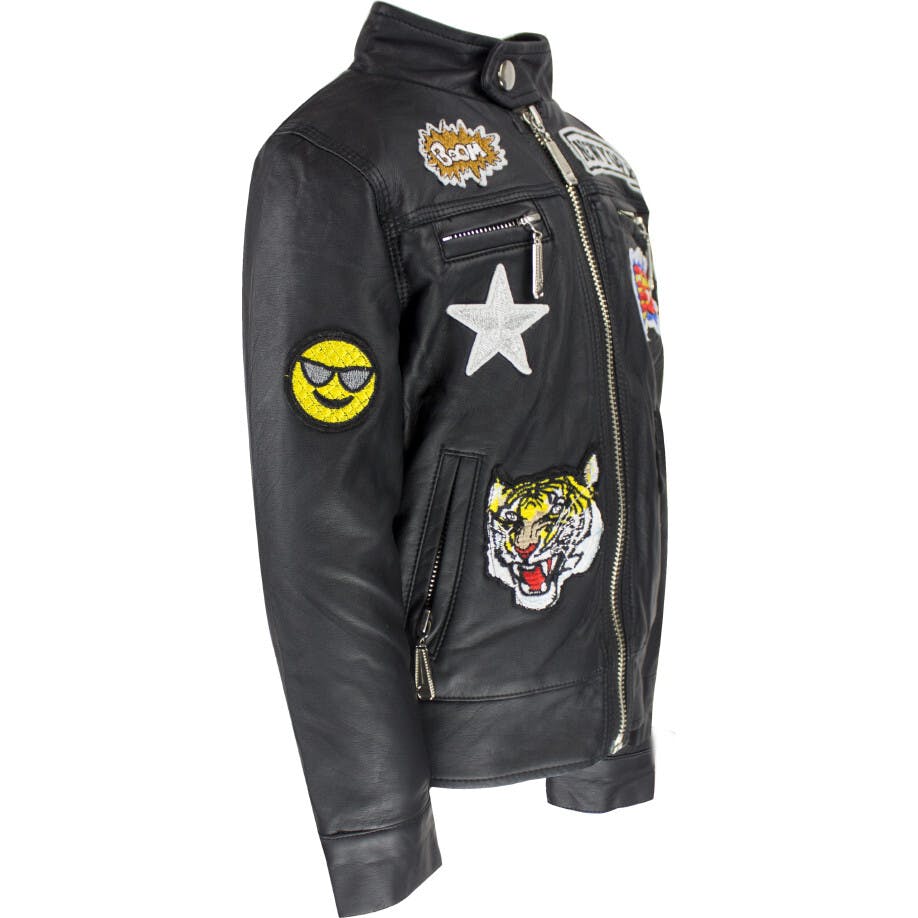 Boy All About the Patch Vegan Leather Jacket