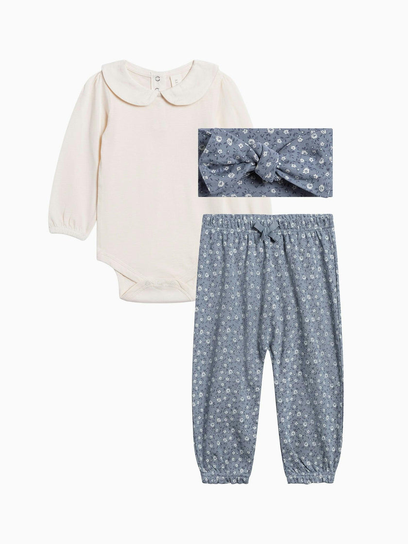 Organic Infant Girls Winter Floral Bundle