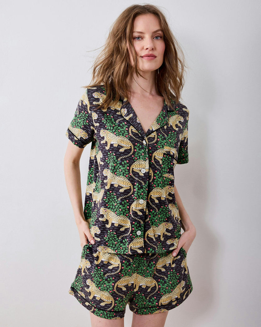 Bagheera - Organic Pima Modal Knit Short PJ Set - Smoke