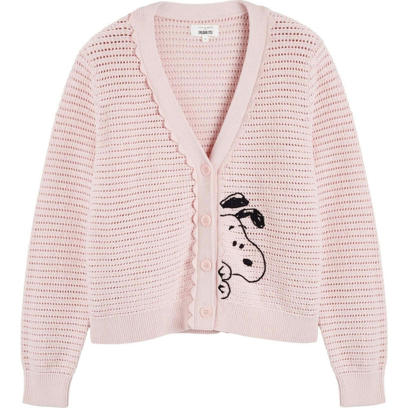 Cotton Snoopy Crochet Peekabo Cardigan