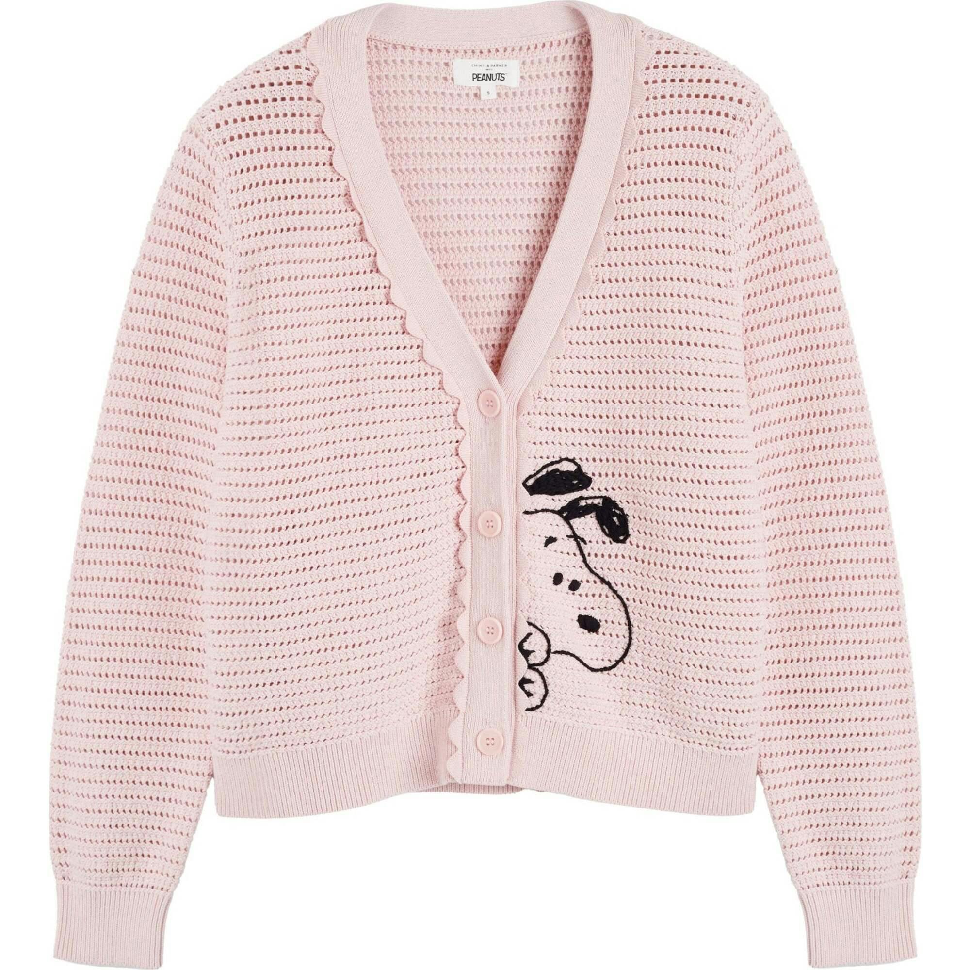 Cotton Snoopy Crochet Peekabo Cardigan