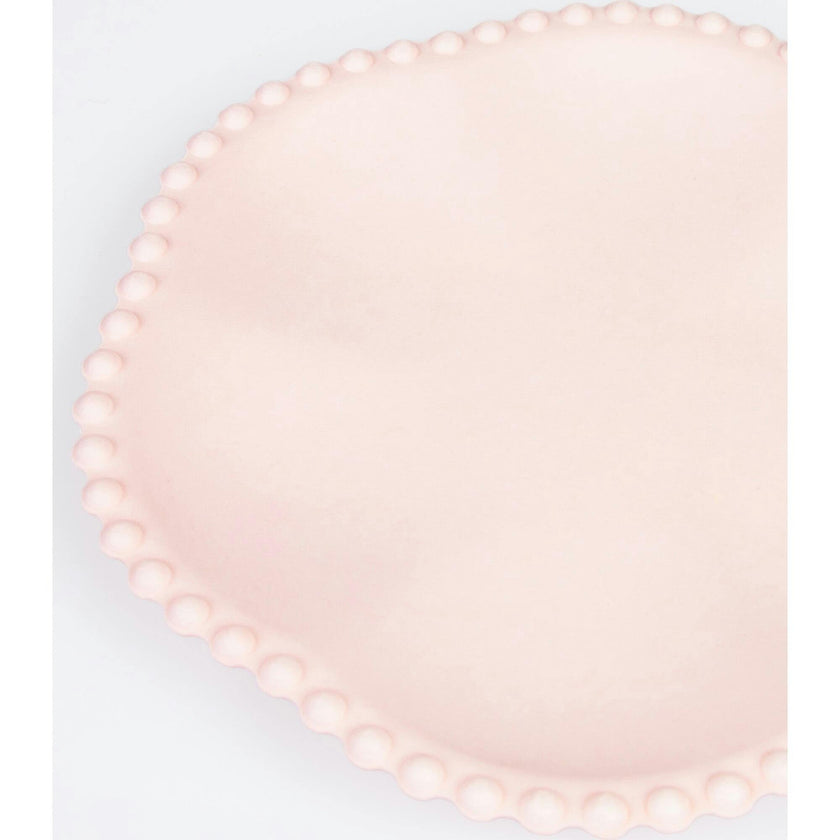 Pink Dot Edged Flower Compostable Side Plates