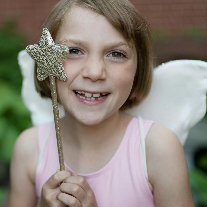 Gracious Gold Sequins Skirt, Wings, & Wand
