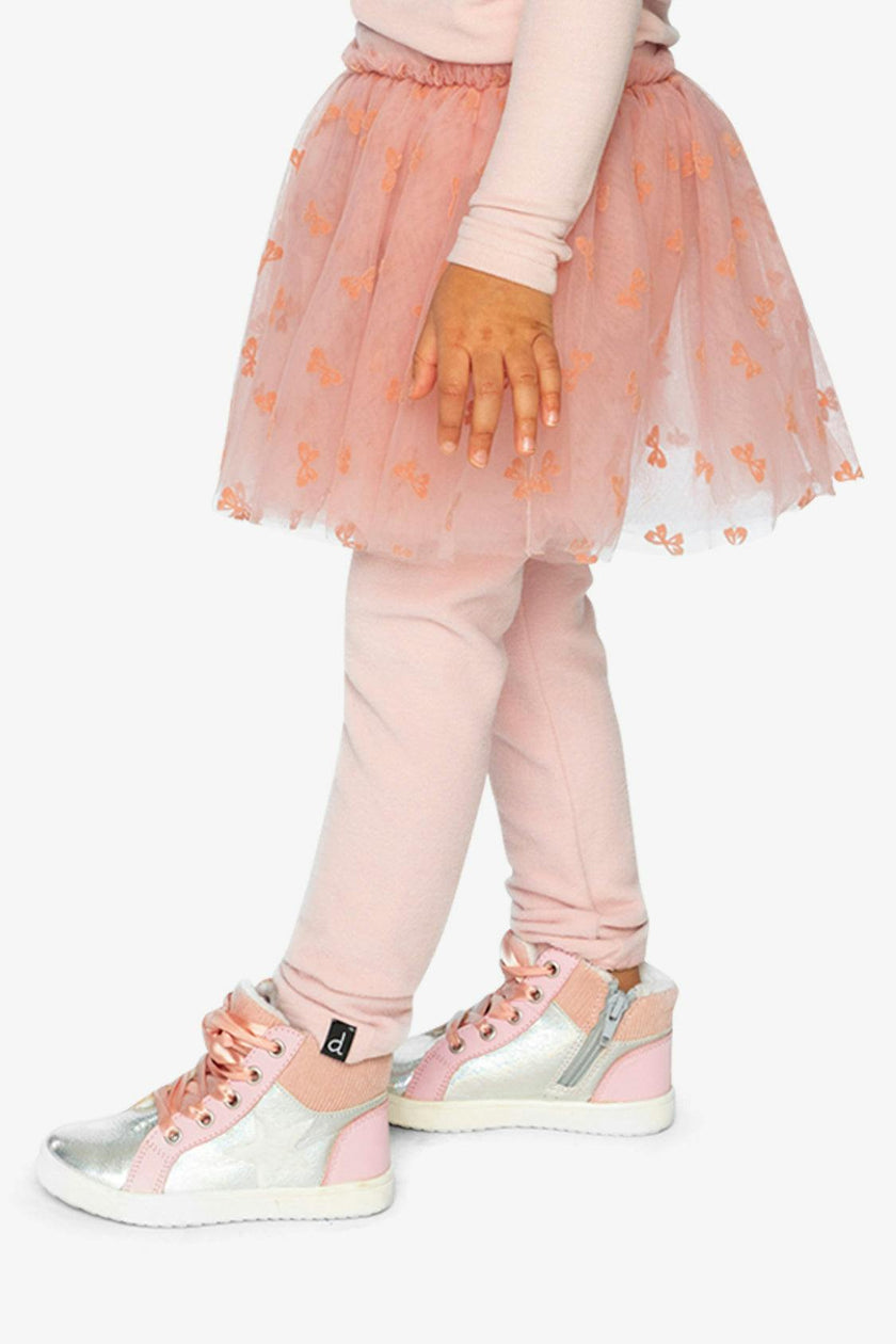 Leggings With Integrated Tulle Skirt Pale Dusty Pink